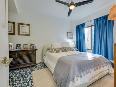 Primary bedroom at 6820 N Cypress Pt Unit #33 - 3 bed 3 bath home