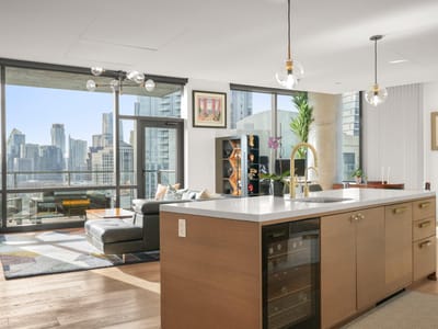 Primary bedroom at 70 Rainey ST Unit #1908 - 2 bed 2 bath home