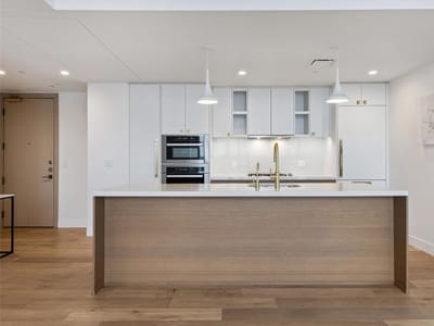 Living area at 70 Rainey St Unit #2201 - 2 bed 2 bath home