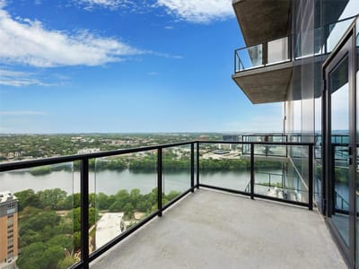 Kitchen at 70 Rainey St Unit #2201 - 2 bed 2 bath home