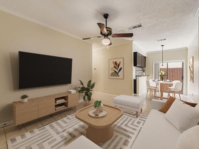 Living area at 708 Graham Pl Unit #101 - 2 bed 1 bath home