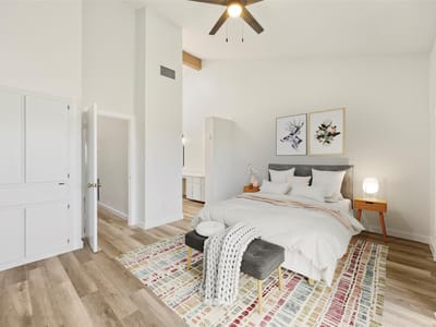 Primary bedroom at 7122 Wood Hollow DR Unit #29 - 2 bed 1 bath home