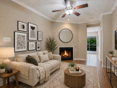 Living area at 715 W 22nd 1/2 St Unit #204 - 2 bed 1 bath home