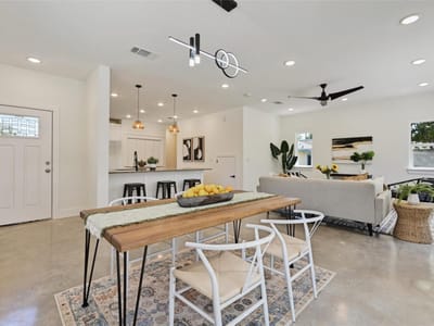Living area at 7306 Carver Ave Unit #1 - 3 bed 3 bath home