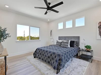 Primary bedroom at 7306 Carver Ave Unit #1 - 3 bed 3 bath home