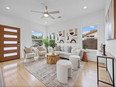 Primary bedroom at 7310 Carver Ave Unit #3 - 3 bed 2 bath home