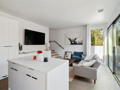 Living area at 7505 Wynne Ln Unit #2 - 2 bed 2 bath home