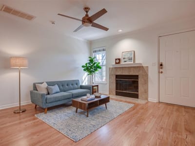 Living area at 7685 Northcross Dr Unit #323 - 2 bed 2 bath home