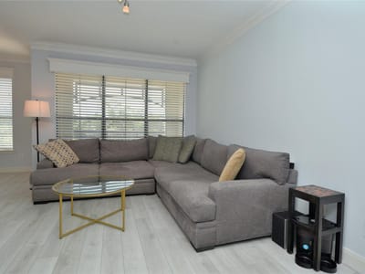 Primary bedroom at 7701 RIALTO Blvd Unit #124 - 2 bed 2 bath home
