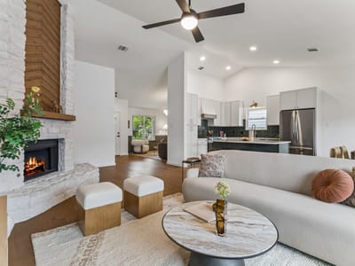 Living area at 7902 Doncaster DR - 4 bed 2 bath home