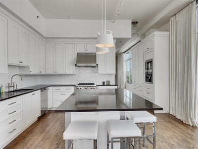 Primary bedroom at 800 W 5th St Unit #1008 - 3 bed 2 bath home