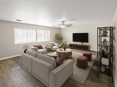 Living area at 8001 Brienne DR - 3 bed 2 bath home