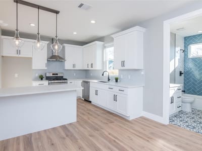 Living area at 8006 Gault ST Unit #2 - 2 bed 2 bath home