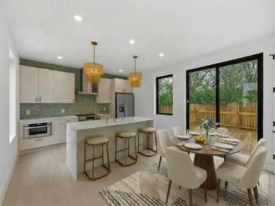 Living area at 802 Philco DR Unit #2 - 1 bed 1 bath home