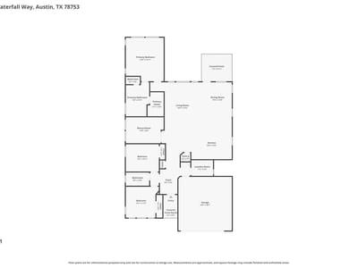 Primary bedroom at 805 Waterfall WAY - 3 bed 2 bath home