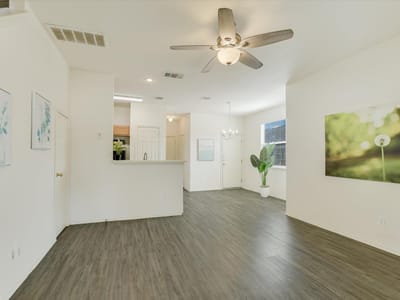 Living area at 809 Sebastian BND Unit #B - 3 bed 2 bath home