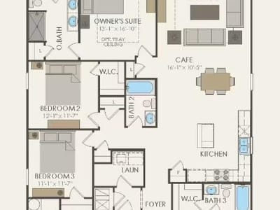 Primary bedroom at 813 Cardenas St - 4 bed 3 bath home