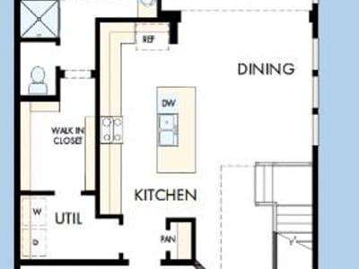 Living area at 819 Perry Pass Unit #45 - 4 bed 3 bath home