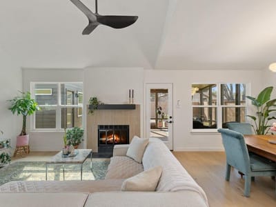 Living area at 8202 Cache DR - 3 bed 2 bath home