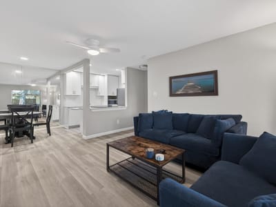 Living area at 8210 Bent Tree RD Unit #116 - 2 bed 1 bath home