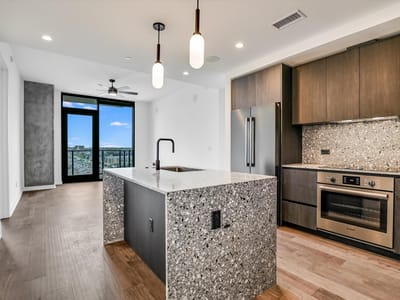 Living area at 84 East Ave Unit #1503 - 2 bed 2 bath home