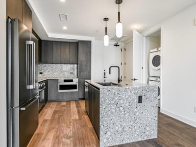 Kitchen at 84 East Ave Unit #1503 - 2 bed 2 bath home
