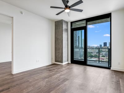 Primary bedroom at 84 East Ave Unit #1503 - 2 bed 2 bath home