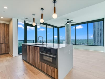 Living area at 84 East Ave Unit #2506 - 2 bed 2 bath home