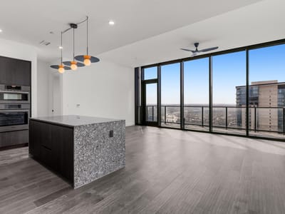 Living area at 84 East Ave Unit #4005 - 2 bed 2 bath home
