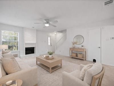 Living area at 8400 Jamestown Dr Unit #226 - 2 bed 1 bath home