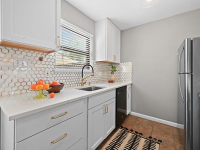 Primary bedroom at 8400 Jamestown Dr Unit #332 - 2 bed 1 bath home