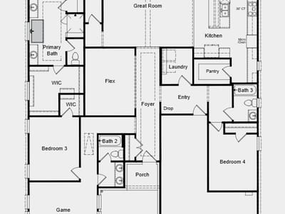 Living area at 8508 Ambergill Ct - 4 bed 3 bath home