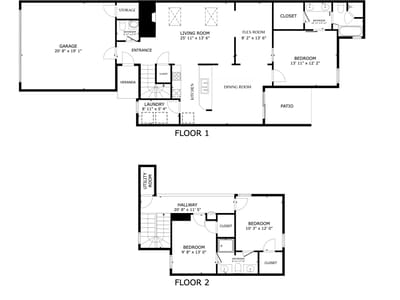Living area at 8518 Fathom Cir Unit #107 - 3 bed 2 bath home