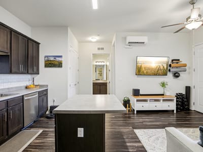 Living area at 8601 West Gate Blvd Unit #4104 - 2 bed 2 bath home