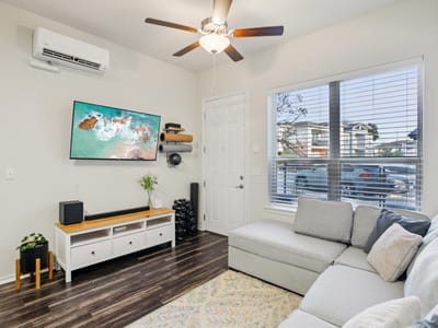 Primary bedroom at 8601 West Gate Blvd Unit #4104 - 2 bed 2 bath home