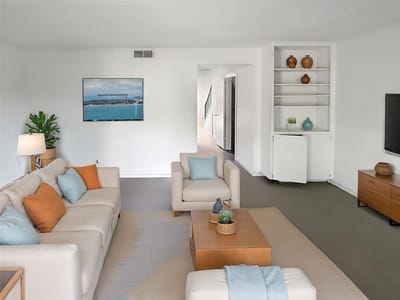 Living area at 8611 Putnam Dr Unit #101 - 2 bed 1 bath home