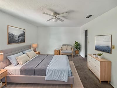 Primary bedroom at 8611 Putnam Dr Unit #101 - 2 bed 1 bath home