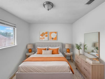 Primary bedroom at 8611 Putnam Dr Unit #102 - 2 bed 1 bath home