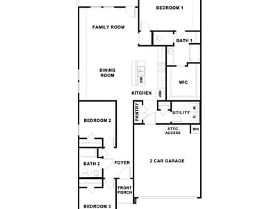 Living area at 879 Arnold Loop - 3 bed 2 bath home