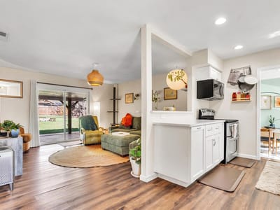 Living area at 8800 Redfield LN - 3 bed 1 bath home
