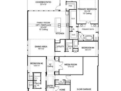 Living area at 8909 Nilgai DR - 4 bed 3 bath home