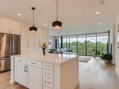 Living area at 900 S 1st St Unit #421 - 3 bed 2 bath home