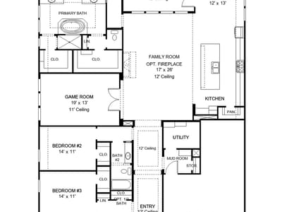 Living area at 9009 Dingo DR - 4 bed 3 bath home