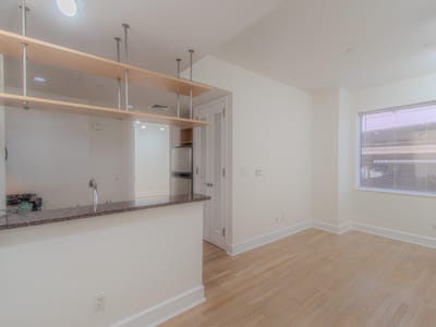 Primary bedroom at 901 W 9th St Unit #217 - 1 bed 1 bath home