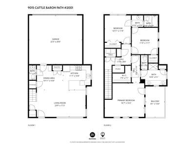 Primary bedroom at 9015 Cattle Baron Path Unit #2001 - 3 bed 2 bath home