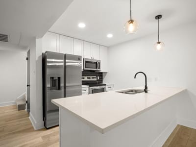 Living area at 909 Reinli St Unit #103 - 3 bed 2 bath home