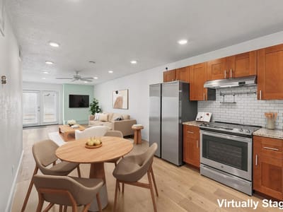 Living area at 909 Reinli St Unit #118 - 2 bed 2 bath home