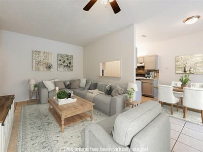Living area at 9100 Mountain Ridge DR Unit #105 - 1 bed 1 bath home