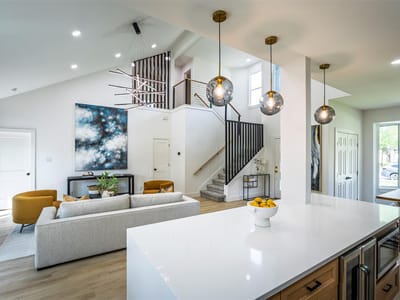 Living area at 9111 Hazelhurst DR - 4 bed 2 bath home