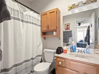 Primary bedroom at 915 W 23rd St Unit #208 - 2 bed 2 bath home